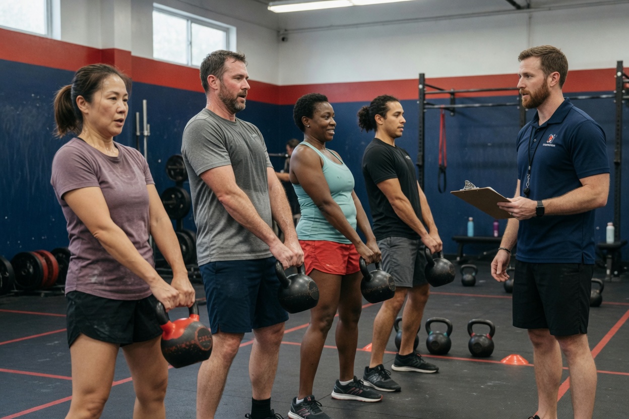 Semi-private small group training session